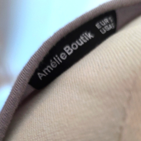 PattyBoutik Gray Tan Long Sleeve Cutout Blouse - Picture 4 of 4